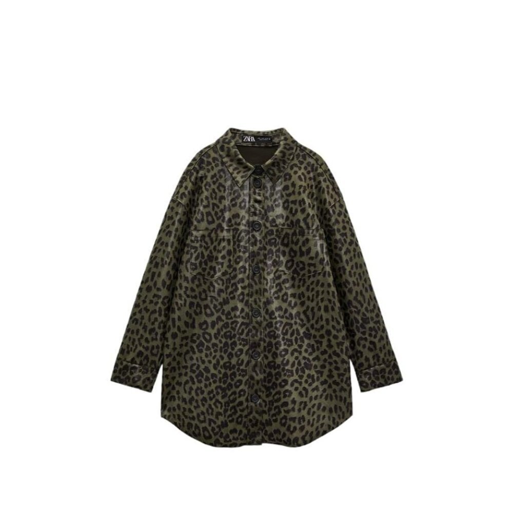 ZARA NWOT LEOPARD PRINT SHIRT JACKET LEOPARD SIZE S | 9640/022